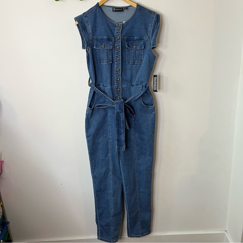 New York & Company Women’s Denim Jumpsuit size Medium